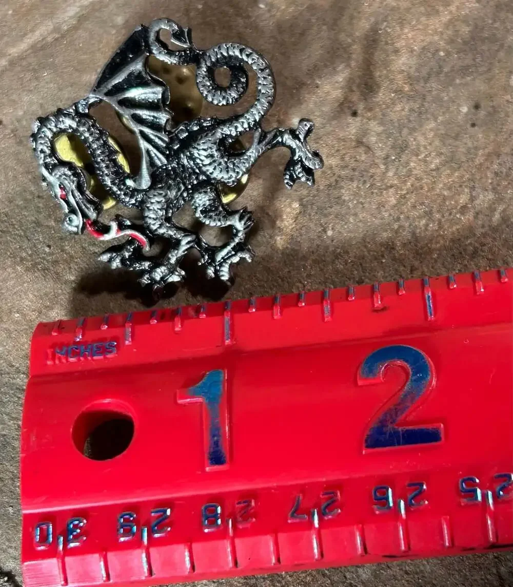 Dragon Medieval Metal Fantasy Pin Brooch